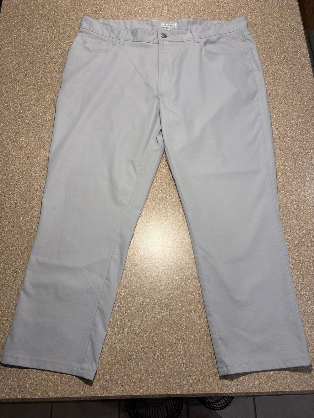Peter Millar Gray EB66 Performance Five Pocket Chino Pants Golf Men’s 38 Altered